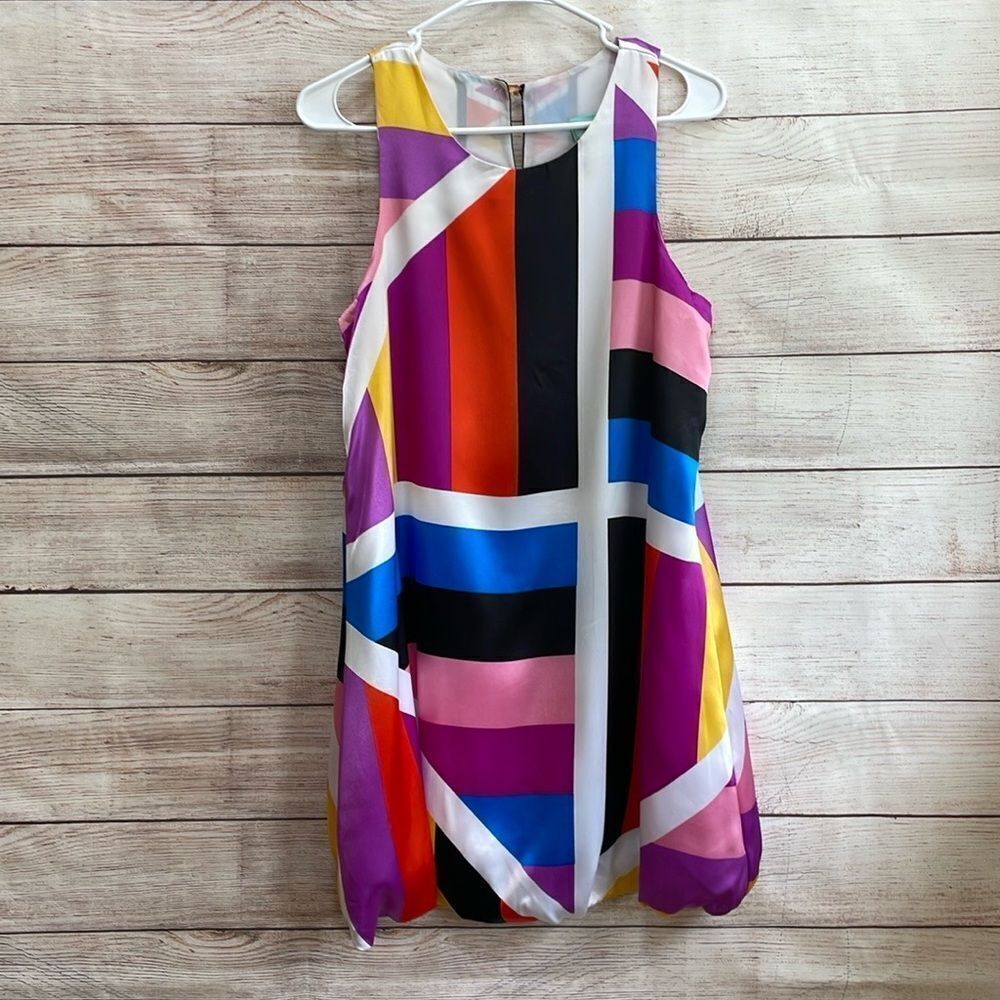 KARLIE COLOR‎ BLOCK DRESS WITH BALLOON HEM